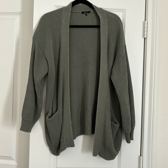 Quince Sweaters - Quince green cotton cardigan size M